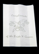 100 Pack Wedding Cake Bags Greaseproof Wax Paper Slice Take Home Favour Silver Doves