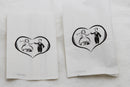 100 Pack Wedding Cake Bags Greaseproof Wax Paper Slice Take Home Favour Bride Groom in Heart