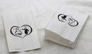 50 Pack Wedding Cake Bags Greaseproof Wax Paper Slice Take Home Favour Bride Groom in Heart