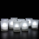 10 Pack Frosted White Glass Votive Candle Holders for Candle Making Kit Tealight Candles Cup Home Decoration
