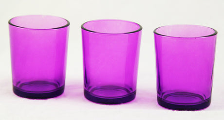40 Pack Purple Glass Votive Tealight Candle Holders House Party Cenrepiece Xmas Wedding Decor Glass Candlestick Party Decorations Bridal Valentines Event