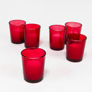 10 Pack Red Glass Votive Tealight Candle Holders House Party Cenrepiece Xmas Wedding Decor Glass Candlestick Party Decorations Bridal Valentines Event
