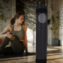 Mandala Yoga Mat Premium Bundle, Includes Yoga Mat 188cm H x 61cm W, Yoga Strap & Steel Hydration Bottle - Black