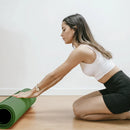 Mandala Yoga Mat Premium Bundle, Includes Yoga Mat 188cm H x 61cm W, Yoga Strap & Steel Hydration Bottle - Jade Green
