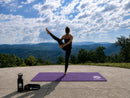 Mandala Yoga Mat Premium Bundle, Includes Yoga Mat 188cm H x 61cm W, Yoga Strap & Steel Hydration Bottle - Purple