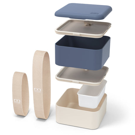 Monbento Mb Square Bento Box - Blue Natural