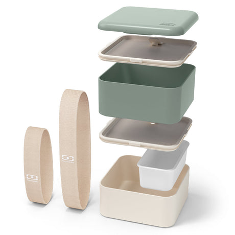 Monbento Mb Square Bento Box - Bi-Colour Green
