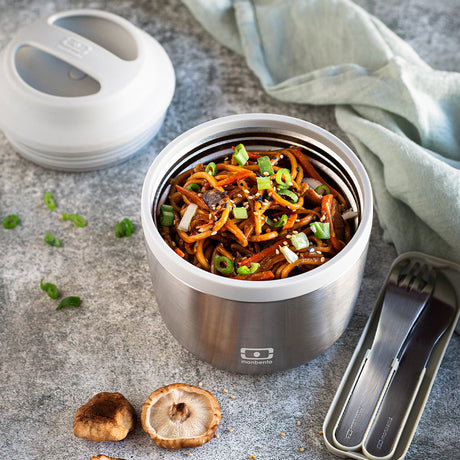 Monbento Mb Element Isolated Bento Box - Metallic Silver