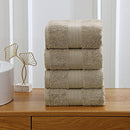 Linenland 4 Piece Cotton Bath Towels Set - Sandstone