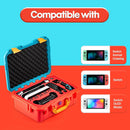 DEVASO Carrying Case for Nintendo Switch OLED Case, Professional Safe Hard-Red & Blue