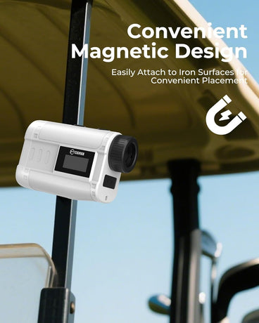 Golf Rangefinder with Slope, CIGMAN 1312 Yards Range Finder Golf, External Color Display, Flag Lock Vibration, 6X Magnification, Rechargeable Laser Range Finder with Magnetic