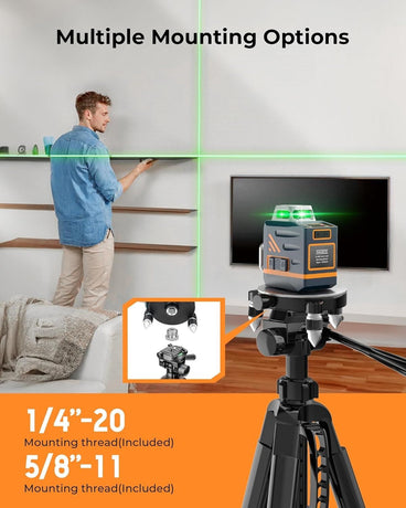 CIGMAN 59-inch Lightweight Adjustable Laser Level Tripod with 3-Way Swivel Pan Head, Bubble Level, Phone Holder, Quick Release Plate with 1/4