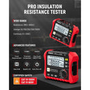 KAIWEETS Megohmmeter, Insulation Resistance Tester, Up to 100GΩ, 50V/100V/250V/500V/1000V, One-Touch DAR/PI, with AC/DC Voltage Testing for Motors, Solar, HVAC