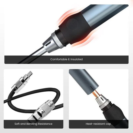 KAIWEETS KETS02 Smart Digital Soldering Iron Kit 65W Programmable AU Plug