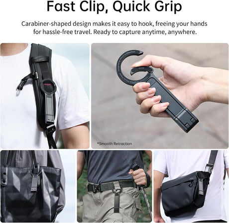 ULANZI MA30 Magnetic Phone Tripod Stand for iPhone - Aluminium Maglock Smartphone Mini Tripod Pocket Cell Phone Stand Dual-Sided Magnet Quick Mount Compatible with iPhone 16 15 14 13 12 Magsafe
(Dark Grey)