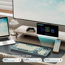 RK ROYAL KLUDGE S98 Mechanical Keyboard w/Smart Display & Knob, Top Mount 96% Wireless Mechanical Keyboard BT/2.4G/USB-C, Hot Swappable, Pale Green Switch 98 Keys