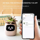 Intelligent Flower Pot, Electronic Bud, Maintenance Plant Assistant, Fun Interactive Flower Pot, Indoor Green Planting Monitoring, LCD Screen Display, Cell Phone APP Connection (Pink)