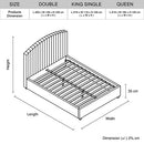 Camelia King Single Size Bed Frame Pink Velvet Upholstery High Headboard Quality Slats Metal Structure