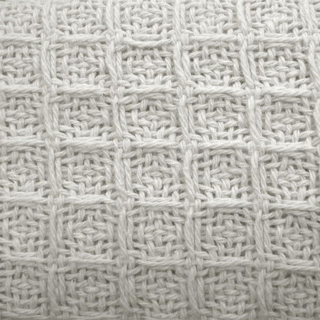 Cotton Waffle Blanket White Queen