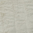 Harper Soft Ruched Pattern Faux Fur Throw Rug 127 x 152 cm Ivory