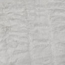 Harper Soft Ruched Pattern Faux Fur Throw Rug 127 x 152 cm White
