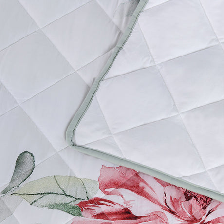 Bianca Coleraine White Floral Printed Bedspread Set Queen
