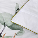 Bianca Helensvale White Floral Cotton Sateen Quilt Cover Set Super King