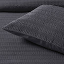 Bianca Kahlani Charcoal Waffle Quilt Cover Set Super King