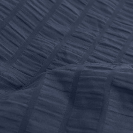 Ardor Byron Navy Seersucker Quilt Cover Set King