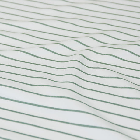 Ardor Frankie Sage Stripe Yarn Dyed Reversible Quilt Cover Set Queen