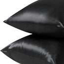Pair of King Satin Silk Pillowcases with Envelope Closure 51 x 102 cm Ivory