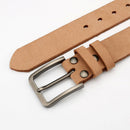 Men's Genuine Leather Belt Full Grain Cowhide Belt with Detachable Buckle (120cm)
