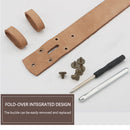 Men's Genuine Leather Belt Full Grain Cowhide Belt with Detachable Buckle (120cm)