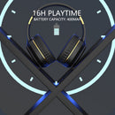 JR H6 Foldable Bluetooth 5.3 Wireless Headphone Over Ear Active Noise Cancelling Deep Bass Headset (Black)
