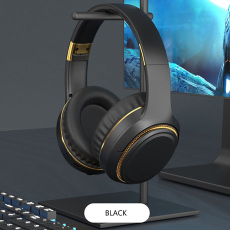 JR H6 Foldable Bluetooth 5.3 Wireless Headphone Over Ear Active Noise Cancelling Deep Bass Headset (Black)