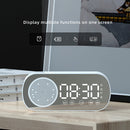 Wireless Bluetooth Speaker Alarm Clock Music Radio Player Timer Hands-Free Calling (Black)