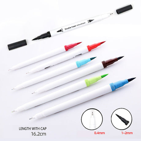 60 Unique Colors Double Head Acid- Free Non-Toxic Coloured Pens