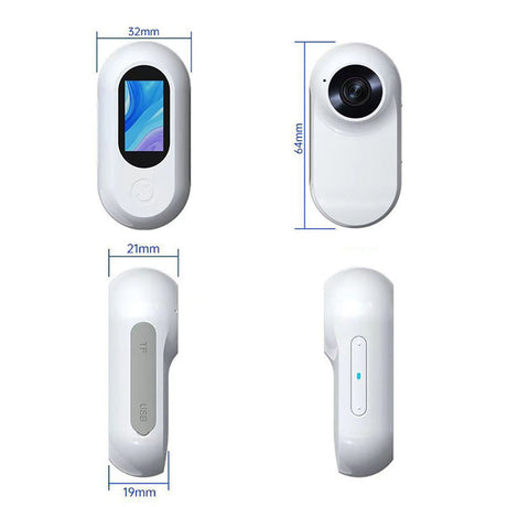 Action Camera 1080P HD Recorder Dog Collar Camera EIS Wide Angle with 32GB Card