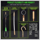 SWANLAKE 11FT/3.3M Fiberglass Running Wire, Pull Push Rod, Fish Tape Cable Coaxial Electrical Fish Tape Pull Push Kit
