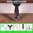 SWANLAKE 41Pcs 1/4" Magnetic Nut Driver Set SAE Metric Adapter Kit with Case