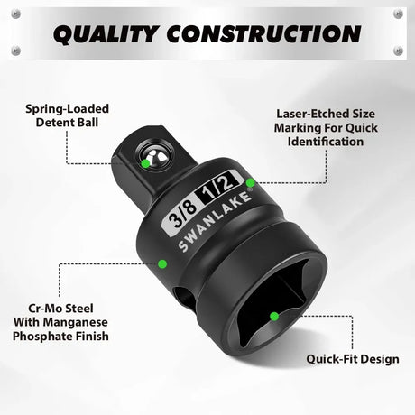 SWANLAKE 7PCS Magnetic Universal Joint Socket Adapter Set – Impact CR-V