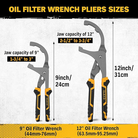 Adjustable Oil Filter Wrench Set - 9
