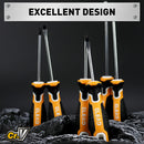 ELEAD 6Pcs Magnetic Screwdriver Set Phillips Slotted Non-Slip Handle Crv