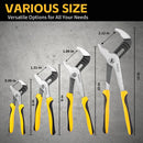 ELEAD 4Pcs Groove Joint Pliers Set Adjustable Water Pump Pliers with Tool Bag