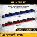 ELEAD 2Pcs Magnetic 1/4" Slidable Drill Bit Holder Screwdriver Organizer Garage