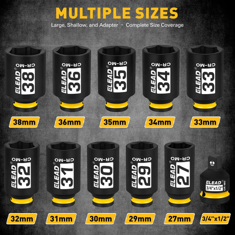 ELEAD 11Pcs 1/2