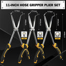ELEAD 3PCS 11" Hose Gripper Pliers Long Reach Spark Plug Boot w/ Magnetic Racks