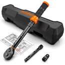 3Pc 1/4" Drive Click Torque Wrench Ratchet Socket Adaptor Extension WorkShop