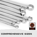 HORUSDY 8Pc Extra Long Aviation Spanner Set Double Ring Wrench 8-24mm 12 Point