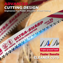 5-Piece 12" Reciprocating Saw Blades 6TPI Wood Pruning Curved Edge CR-V Steel